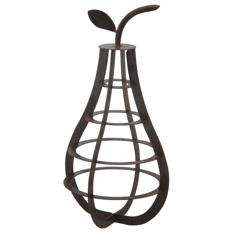 Rustic Metal Table Decor Pear Ornament 45cm