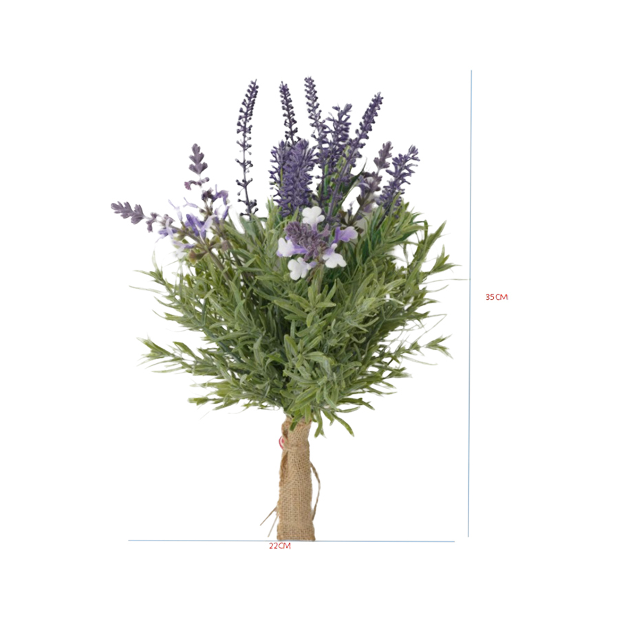 Willow &amp; Silk Artificial 35cm Table Decor Lavender Plant