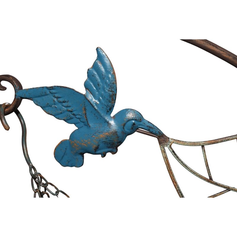 Willow &amp; Silk Hanging Potplanter with Pot, Wall Bracket and  Hummingbirds