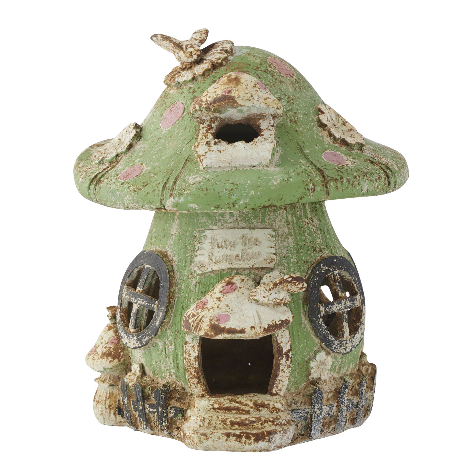 Willow &amp; Silk Mushroom Garden Birdhouse 17x17x21HCM