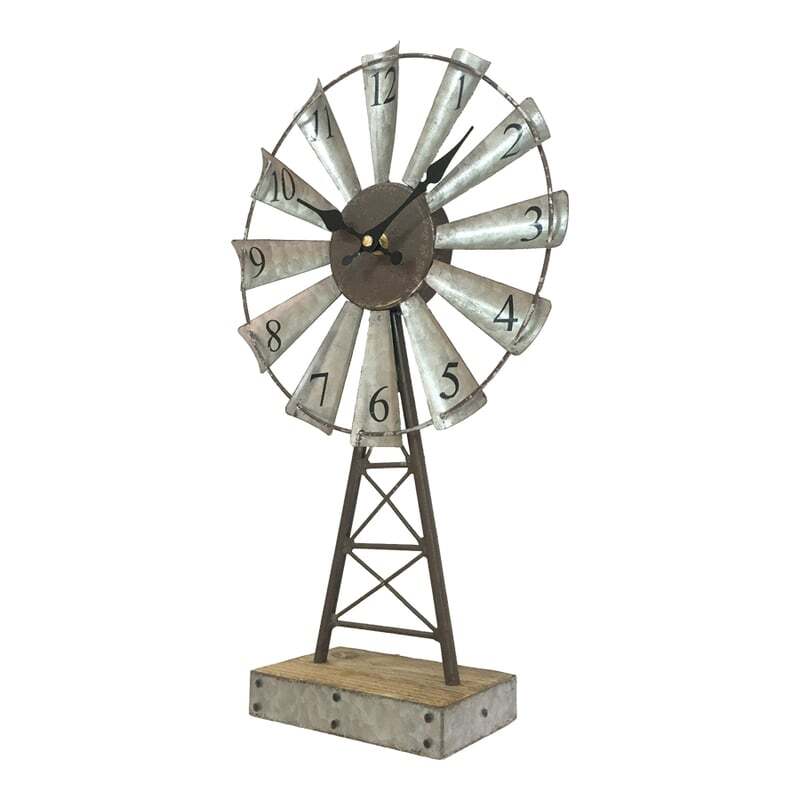 Willow &amp; Silk Windmill Table Clock