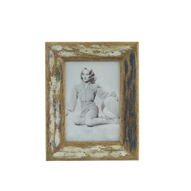 Willow &amp; Silk Handmade 24cm Blue/ Whitewash &#39;5x7&#39; Photo Frame
