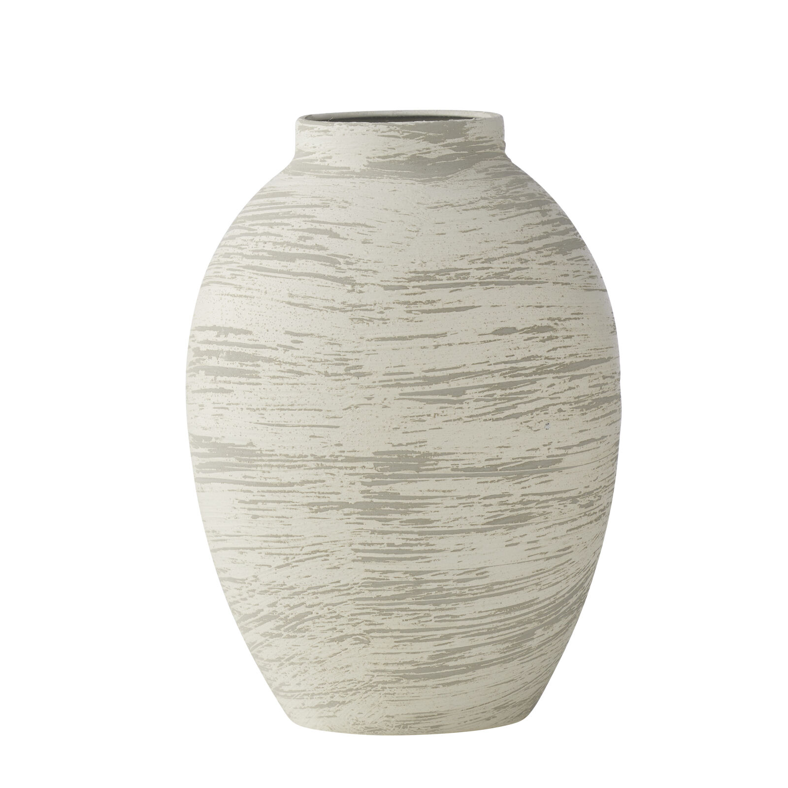 Willow &amp; Silk Brushed White Classic Vase 17x17x24cm/17x17x24cm