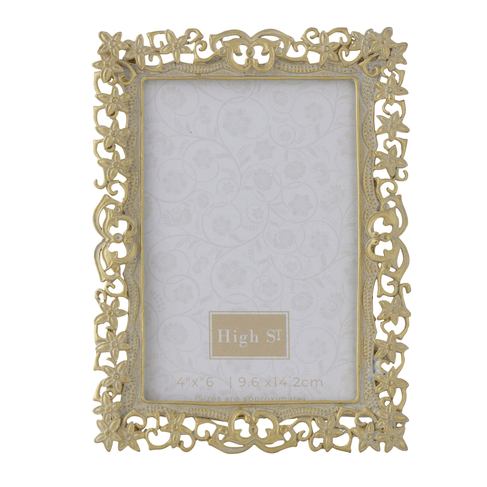 Willow &amp; Silk Brushed Gold Royal Frame  4x6/13*1.5*18