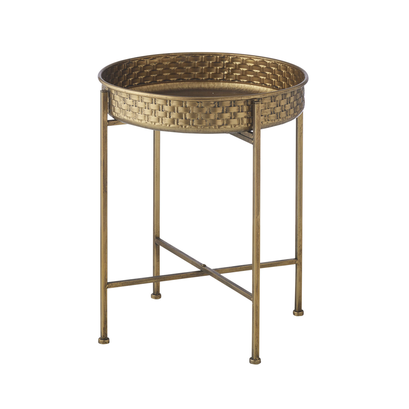 Willow &amp; Silk Gold Metal Side Table 40.5*40.5*52