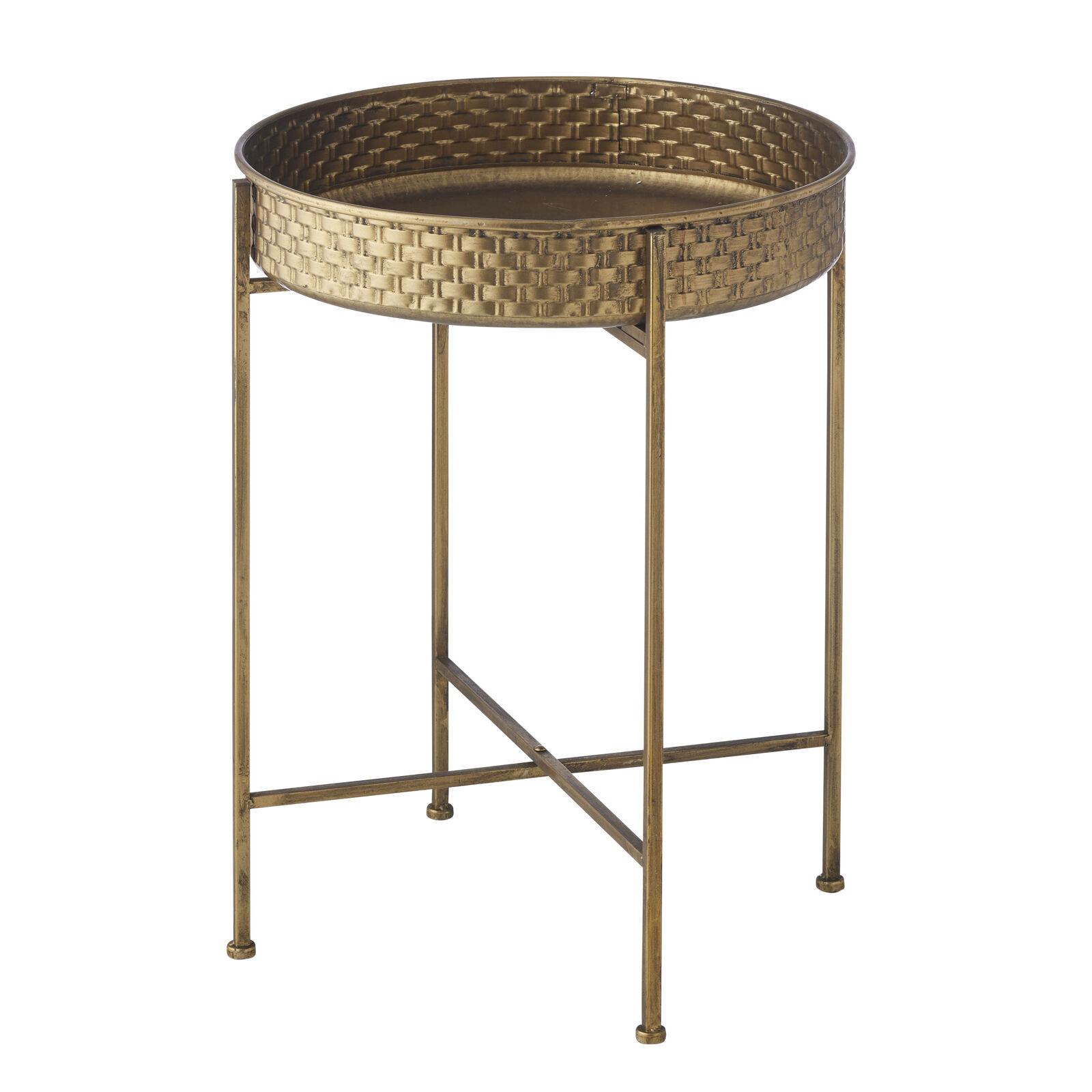 Willow &amp; Silk Gold Metal Side Table 45.5*45.5*62