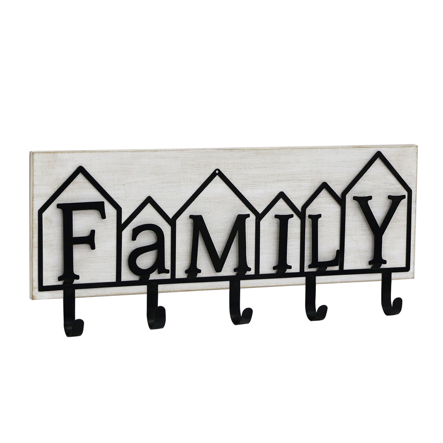 Willow &amp; Silk &#39;Family&#39; 5-Hook Coat Hanger