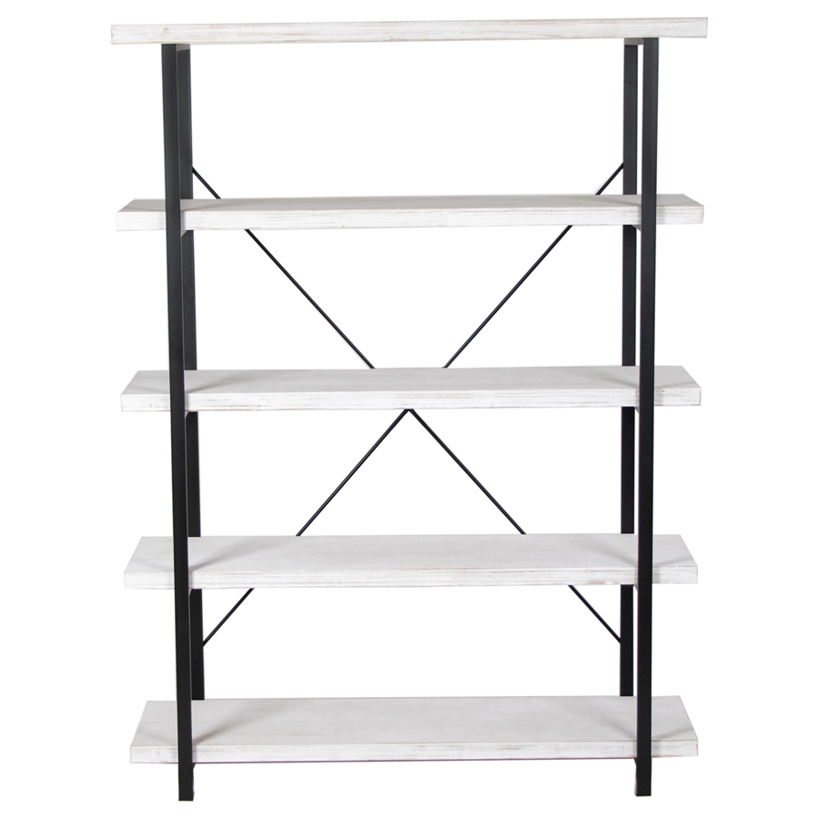 Willow &amp; Silk Metal/Wooden 162cm Whitewash 5-Tier Shelf/Organiser