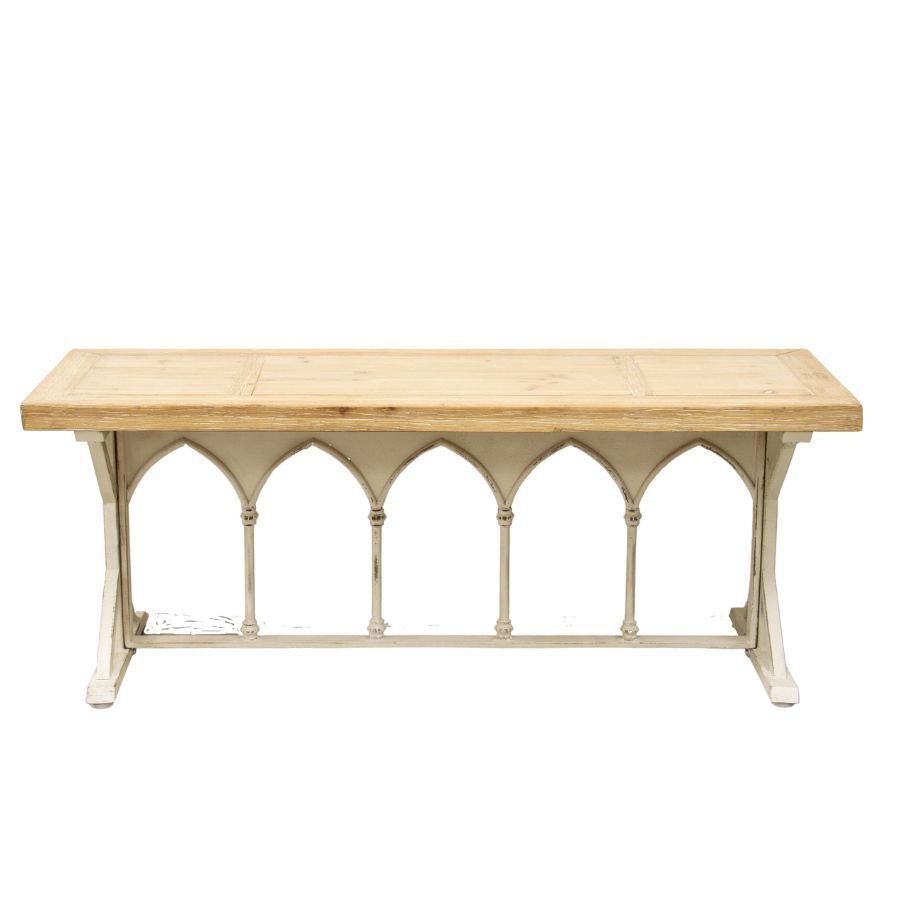 Willow &amp; Silk 115cm Martinique Wooden Bench Console Table