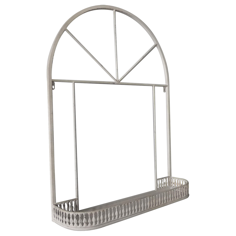 Willow &amp; Silk Metal 78cm Arch Wall Plant/Flowers Shelf/Organiser/Holder