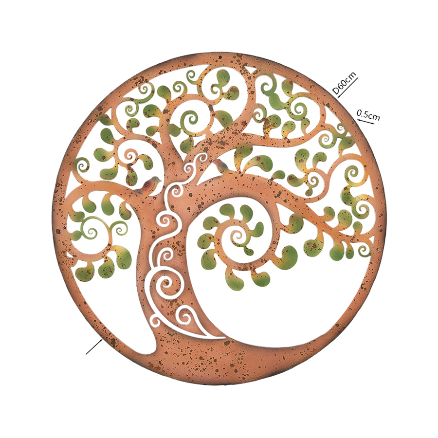 Willow &amp; Silk 60cm Swirl Tree of Life Lasercut Round Wall Art