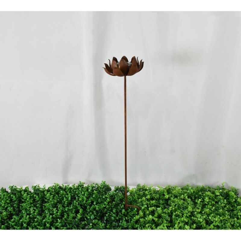 Willow &amp; Silk Floral Glow Garden Stake Lumina Bloom Candleholder 85 cm