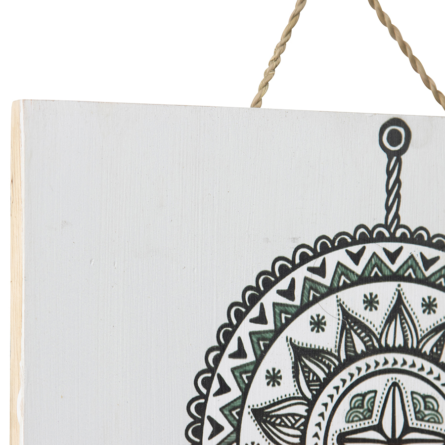 Willow &amp; Silk Handmade Hanging 40cm Monochrome Dream Catcher Wall Art