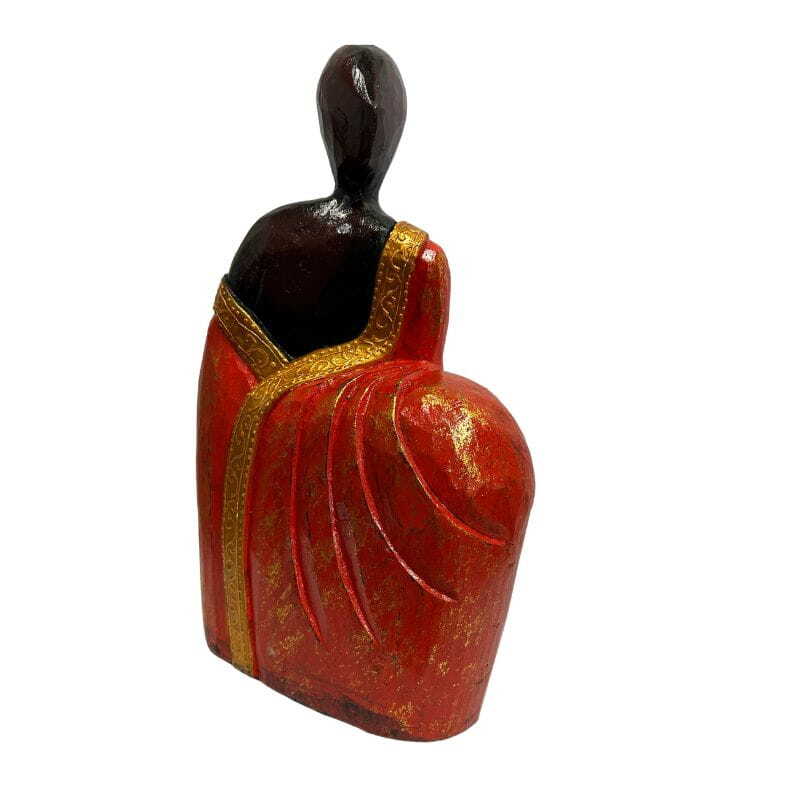 Willow &amp; Silk Tribal Lady Draped In Red Ornament