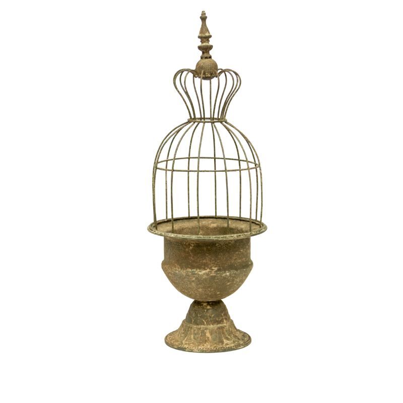 Willow &amp; Silk Vintage Style Elaborate Tall Cloche 22x22x61cm