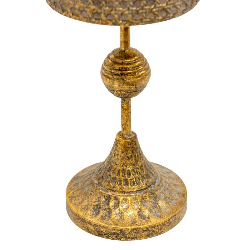 Willow &amp; Silk  Radiant Lustre Tall Stemmed Pillar Candleholder 