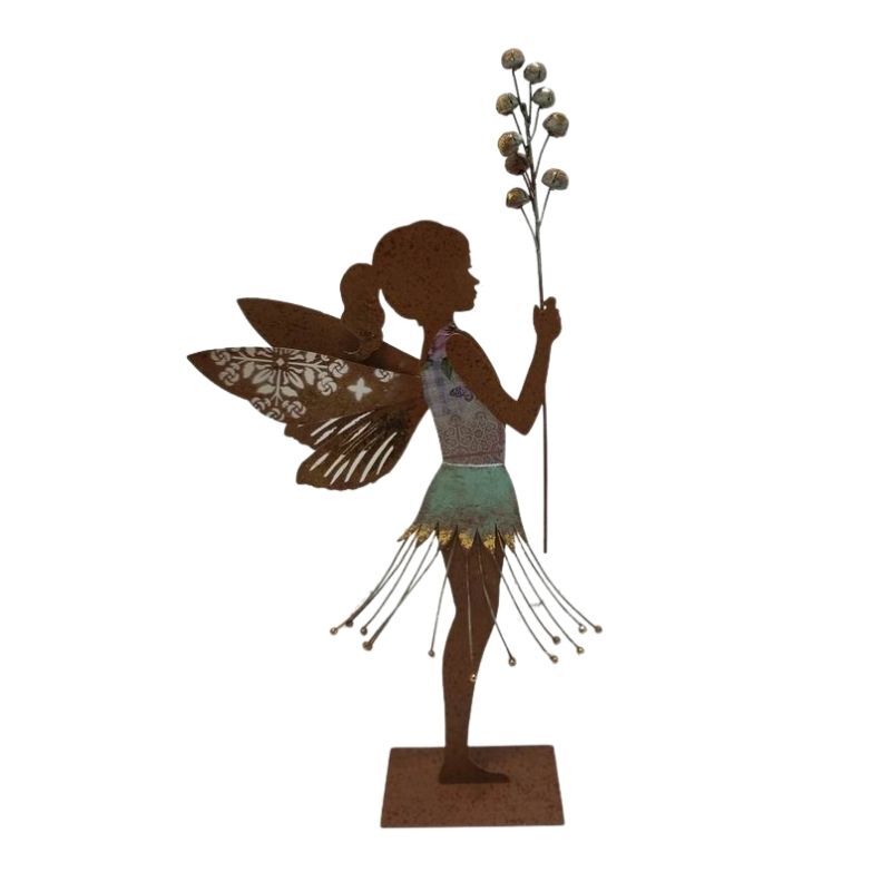 Willow &amp; Silk Laser- cut Standing Fairy on Base 28.5x9