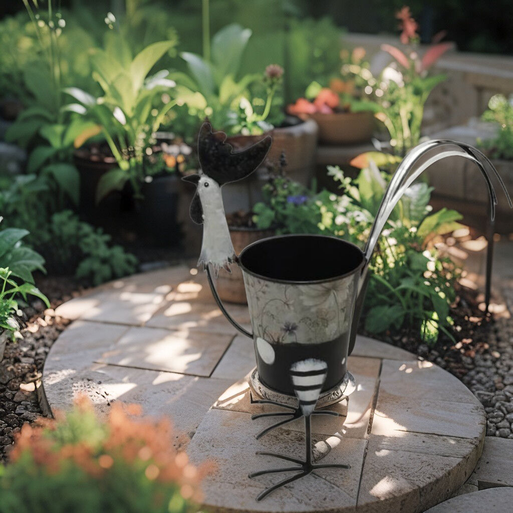Willow &amp; Silk Black + White Polka Dot Chook Planter 30.5x15x35cm