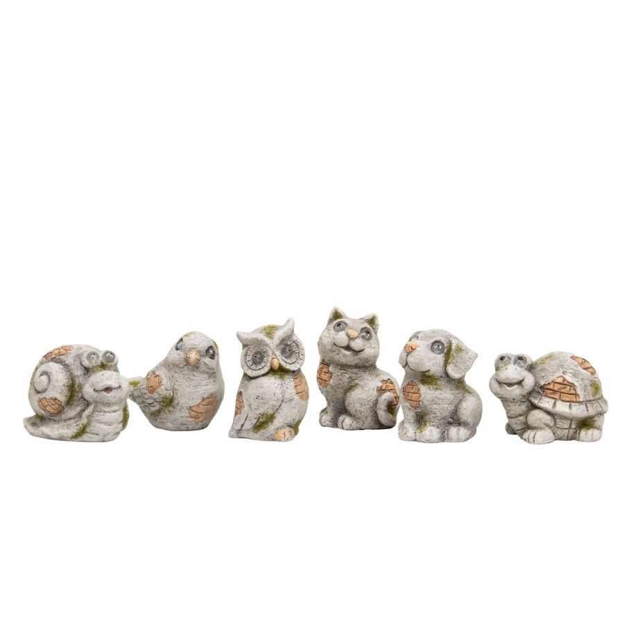 Willow &amp; Silk Animal Miniature Set of 6 Figurines/Paperweights Table Decor