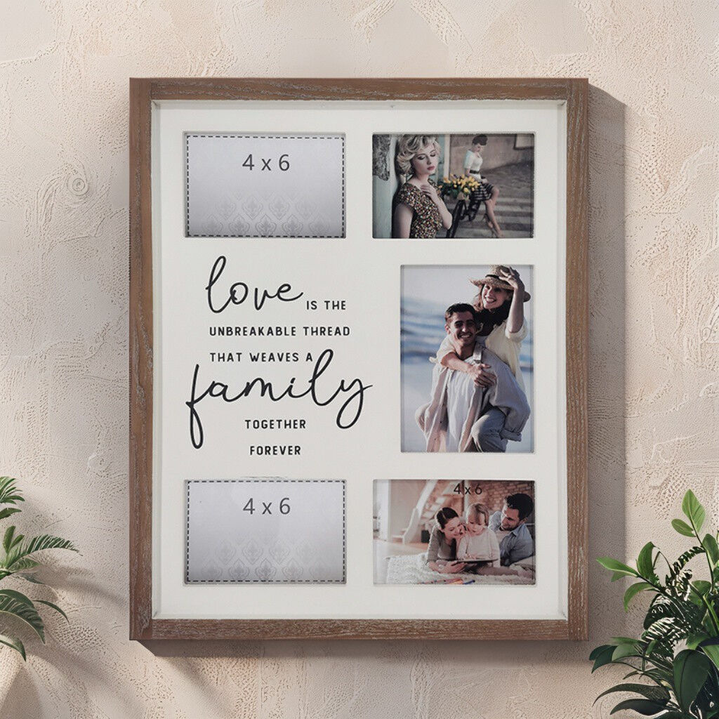 Willow &amp; Silk MDF Framed 49cm &#39;Love/Family&#39; Photo Gallery Collage/Wall Art