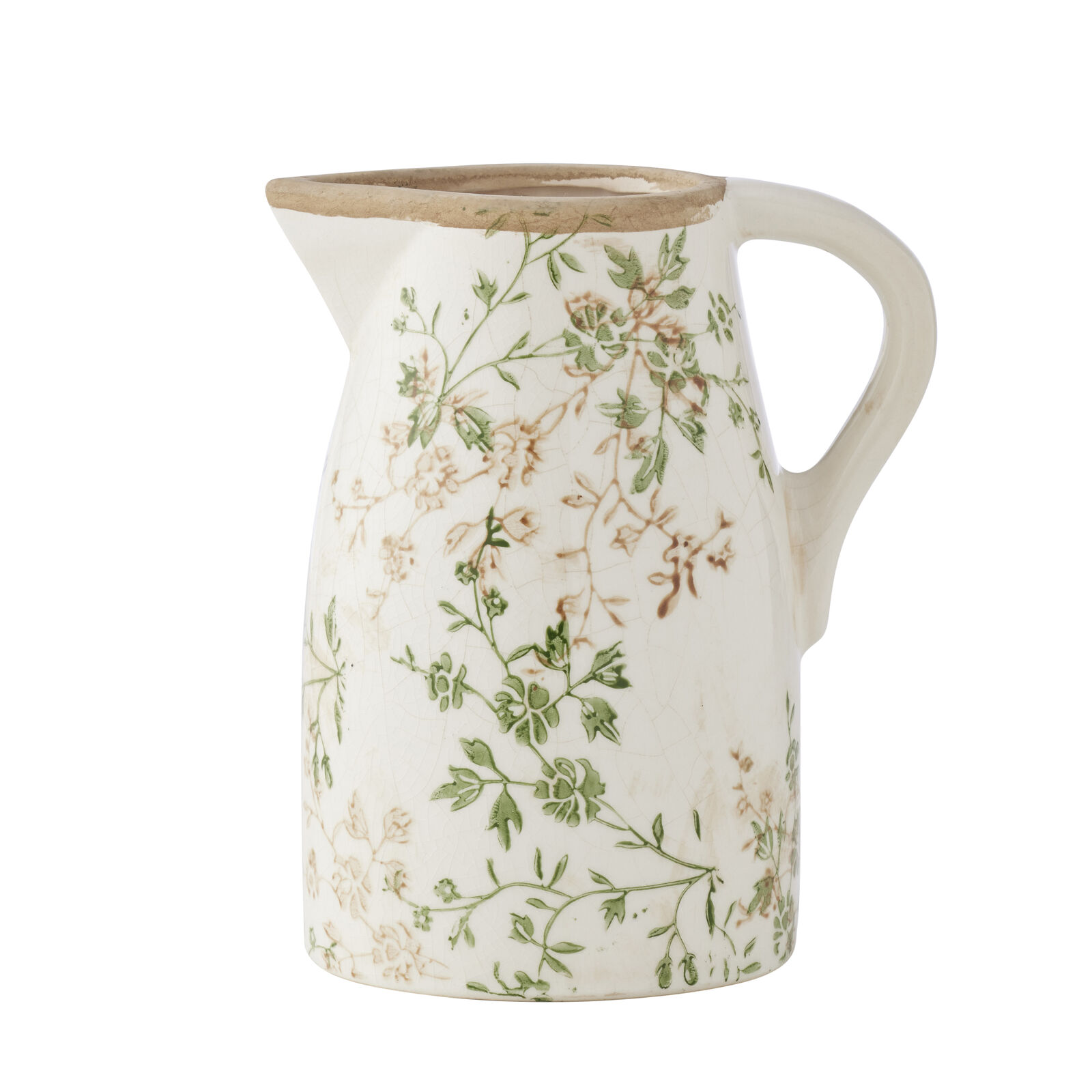 Willow &amp; Silk Green Leaf Jug Sml (16x12x19cm)