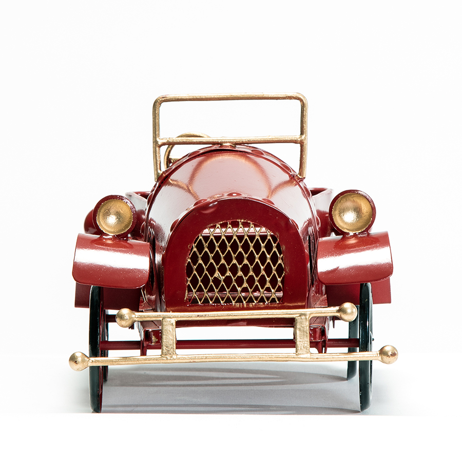 Willow &amp; Silk Metal 23cm Red Vintage Car/Tabletop Ornament