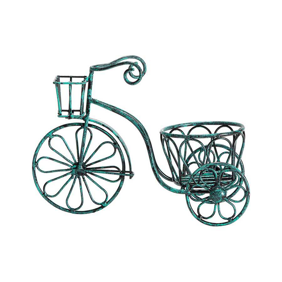Willow &amp; Silk Metal 25cm Acqa Bicycle Garden Pot/Planter