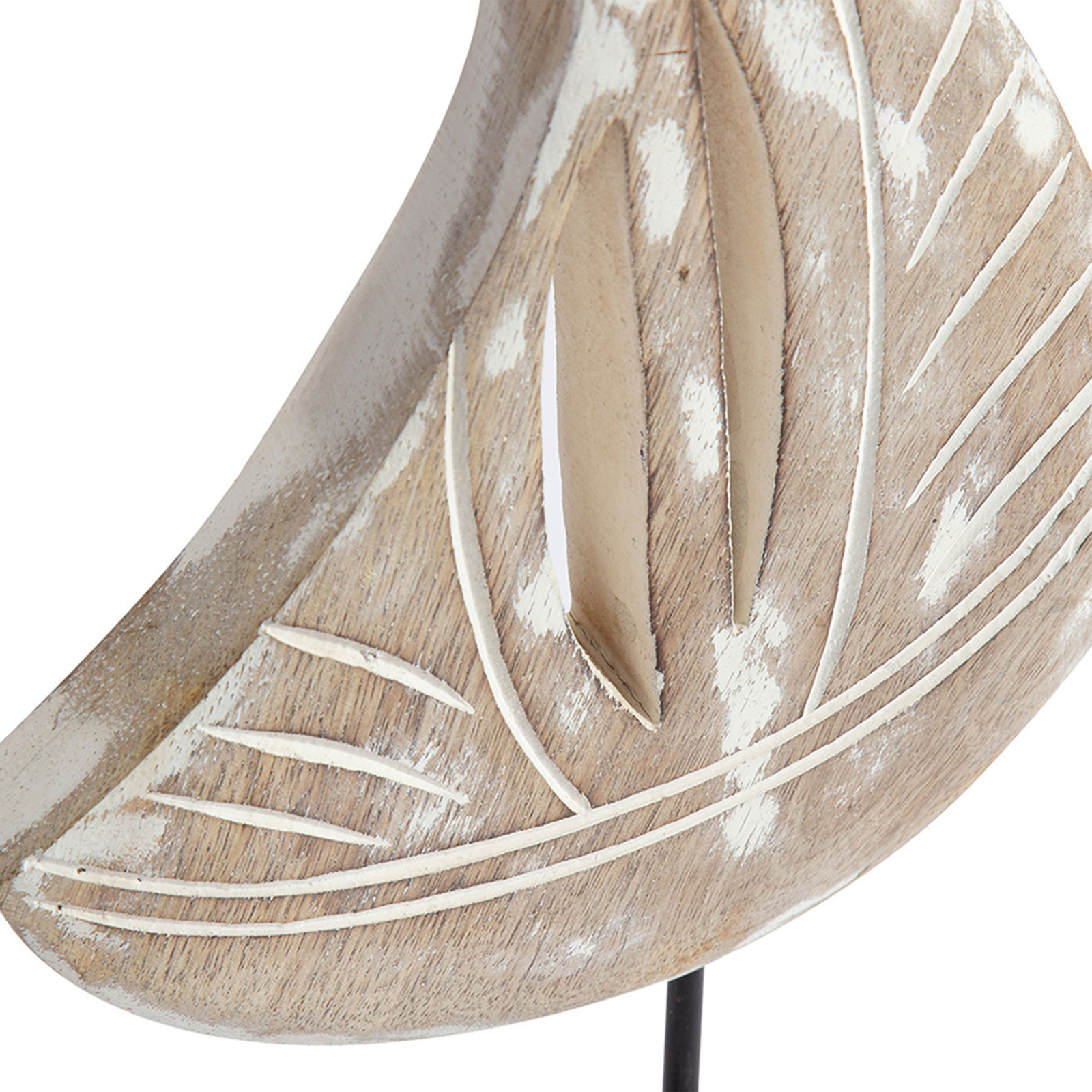Willow &amp; Silk Wooden 23cm Nautical Sailboat Natural Tabletop Ornament