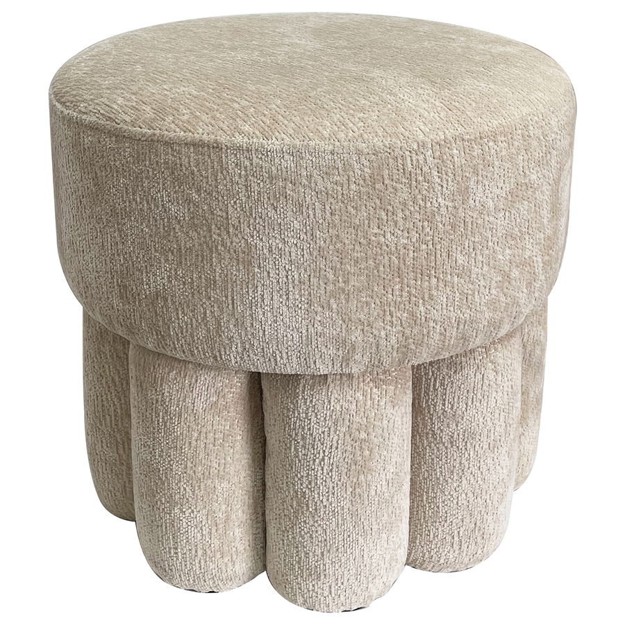 Willow &amp; Silk 45cm Plush Footed Ottoman Stool/Chair Oat