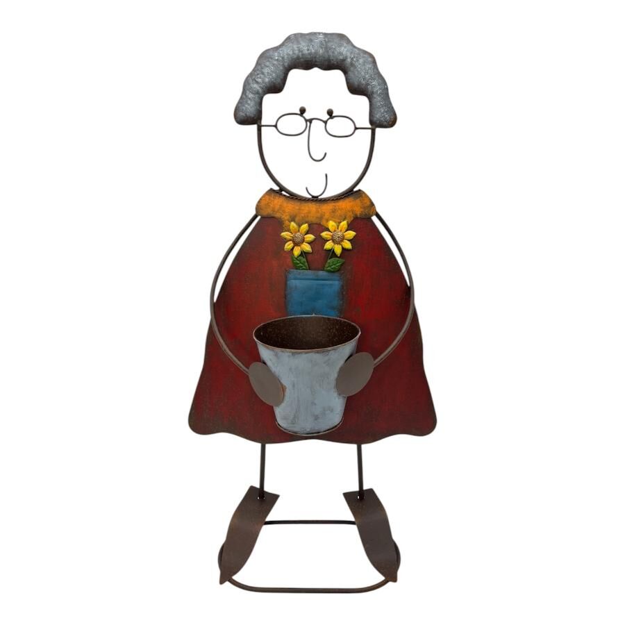 Willow &amp; Silk Colourful Nana w/Flower Pot 43x21.5x82cm