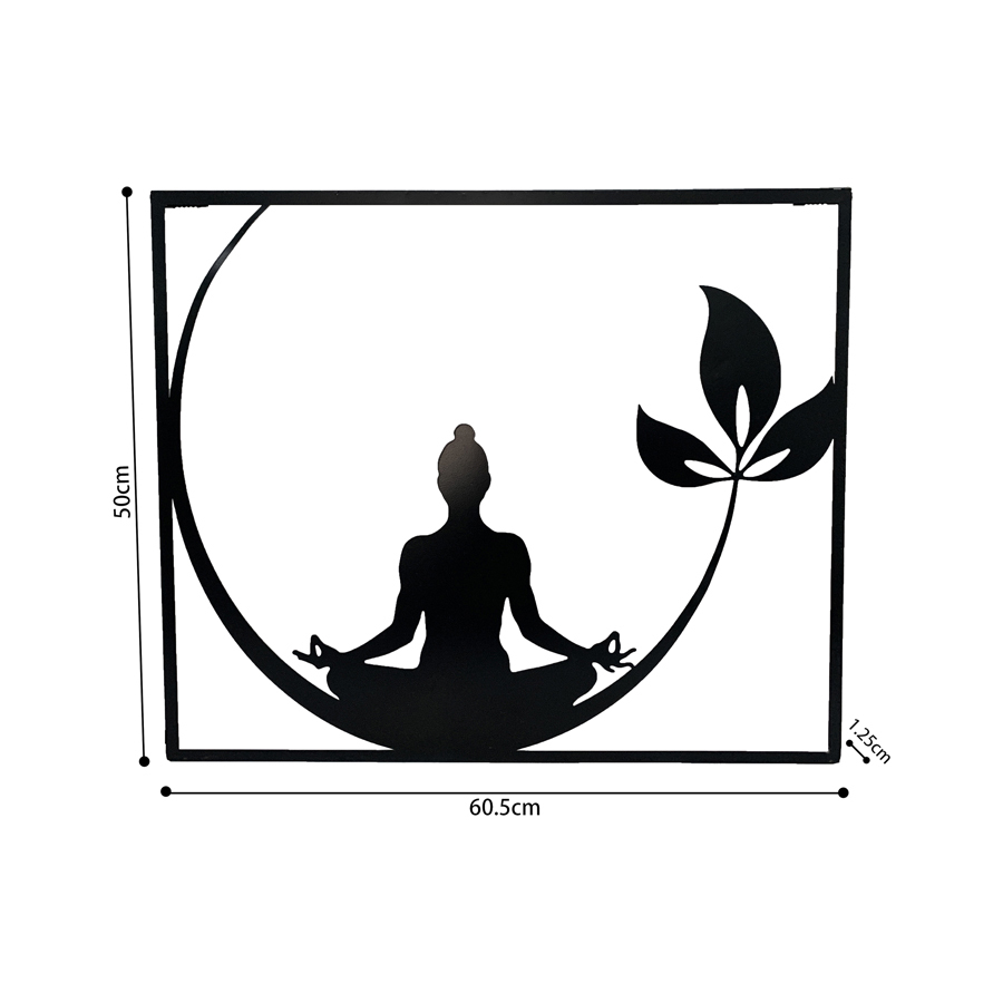 Willow &amp; Silk Meditating Buddha Fleur Metal Wall Art