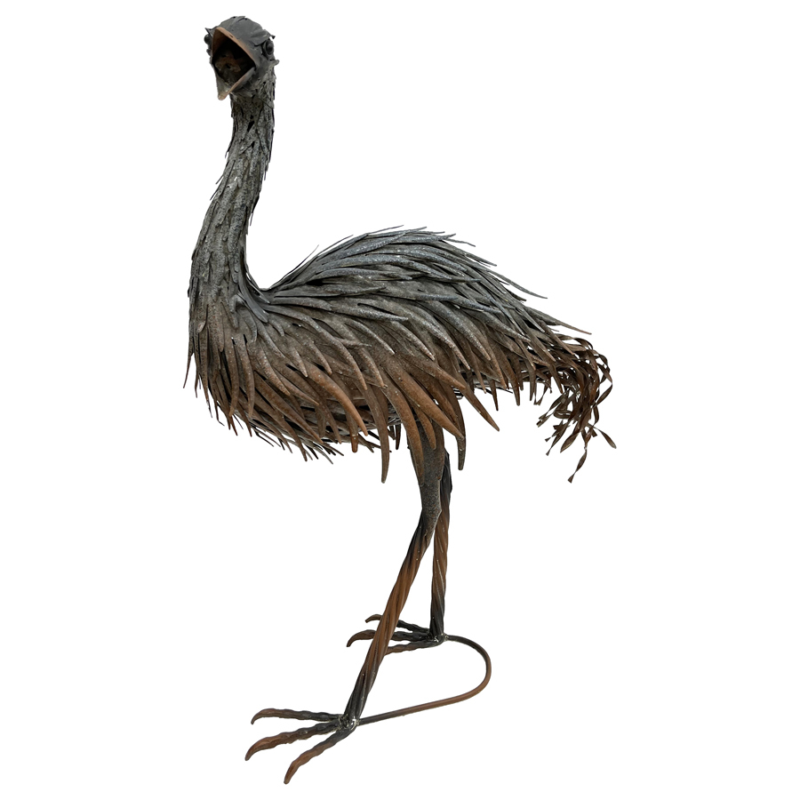 Willow &amp; Silk Animal Figurine Emu w/Open Beak