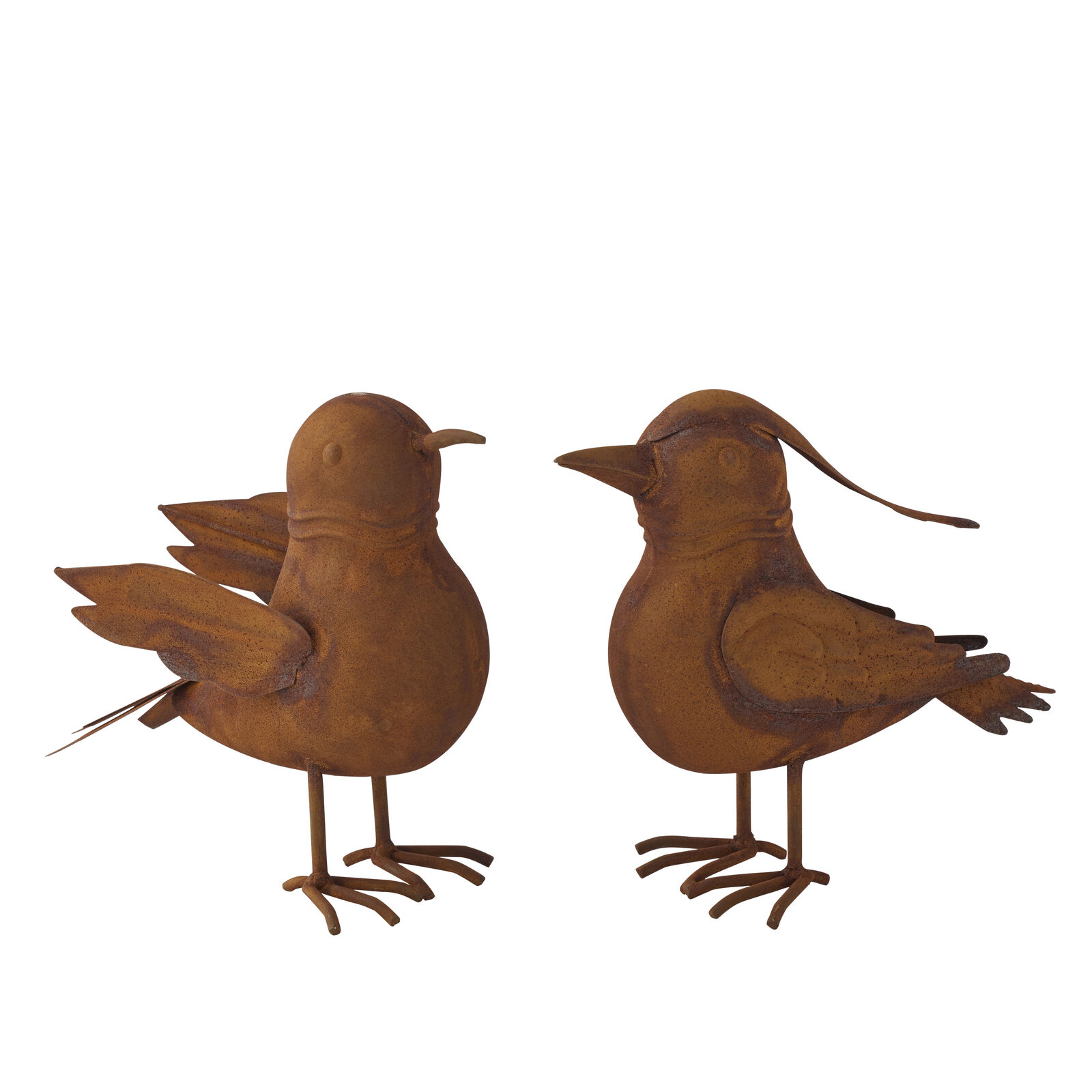 Willow &amp; Silk Set/2 Asst Rust Decorative Birds 19x8x17