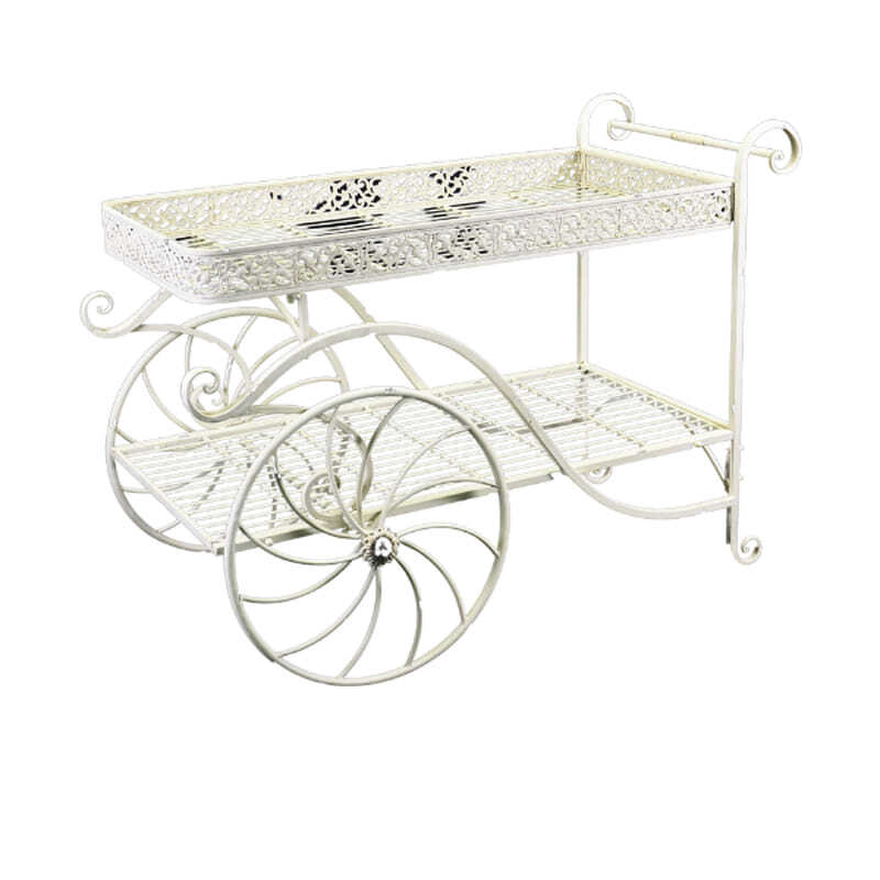 Willow &amp; Silk Metal 145cm Classic Ornate Pot/Planter Garden Flower Cart 