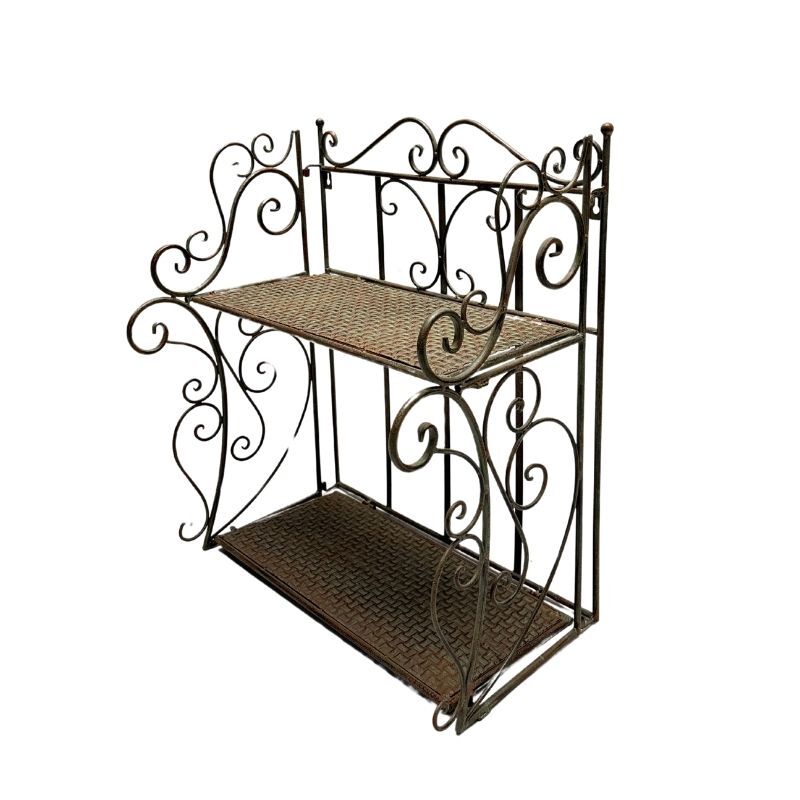 Willow &amp; Silk French Provincial 2 Tier Ornate Wall Shelf 50x34x60cm