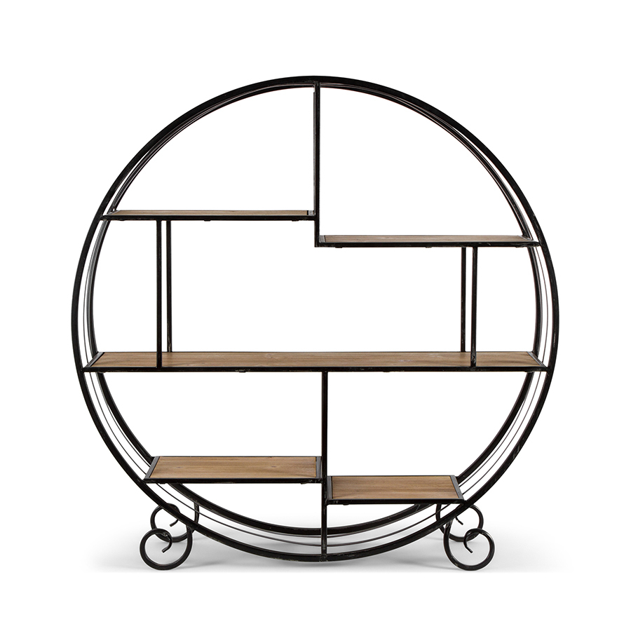 Willow &amp; Silk Metal 90cm Round 5-Shelf Floating Floor Rack/Organiser