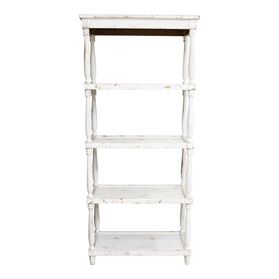 Willow &amp; Silk Wooden 180cm White 5-Tier Display Shelf/Organiser 