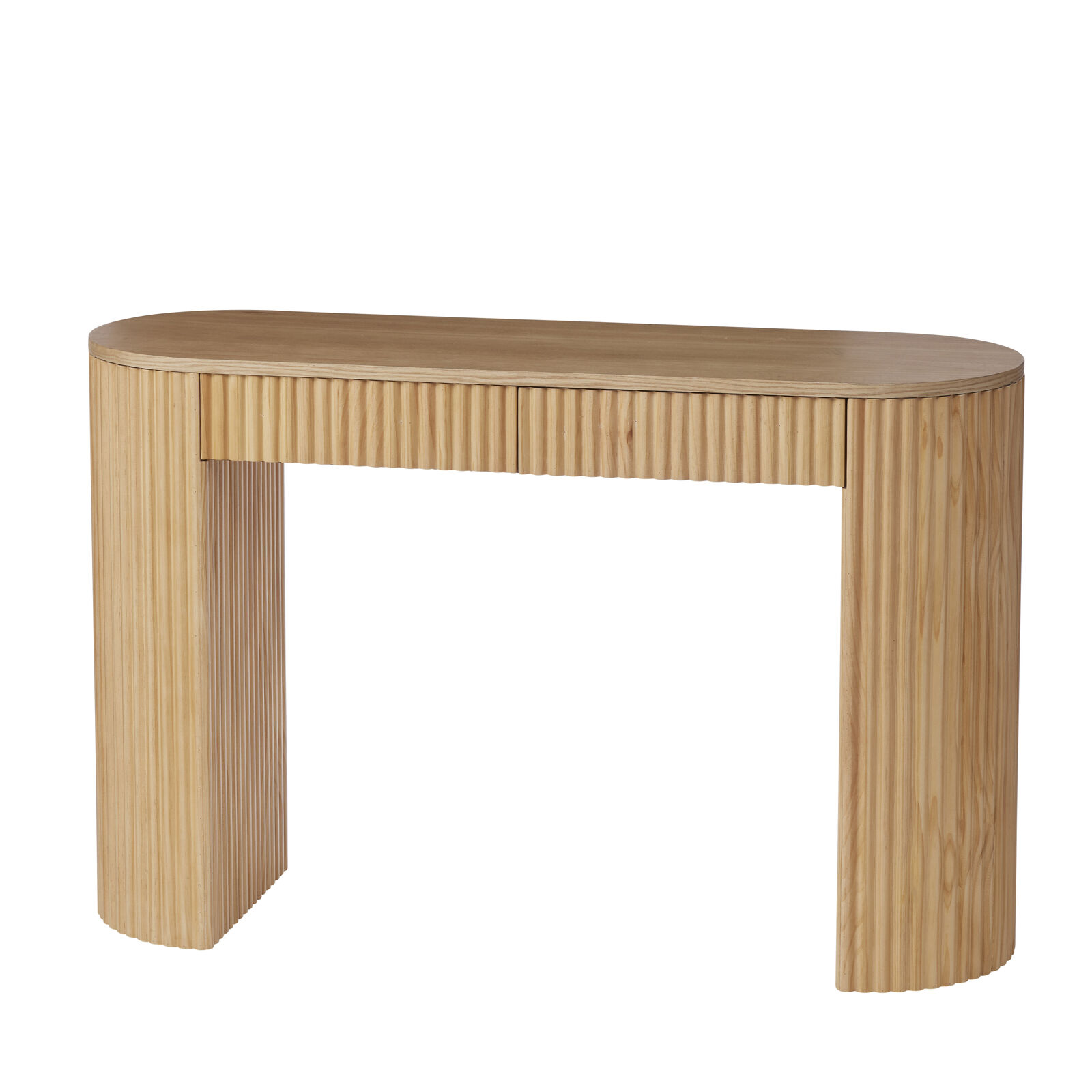 Willow &amp; Silk Wooden Table with Fluted Panelling 120*3