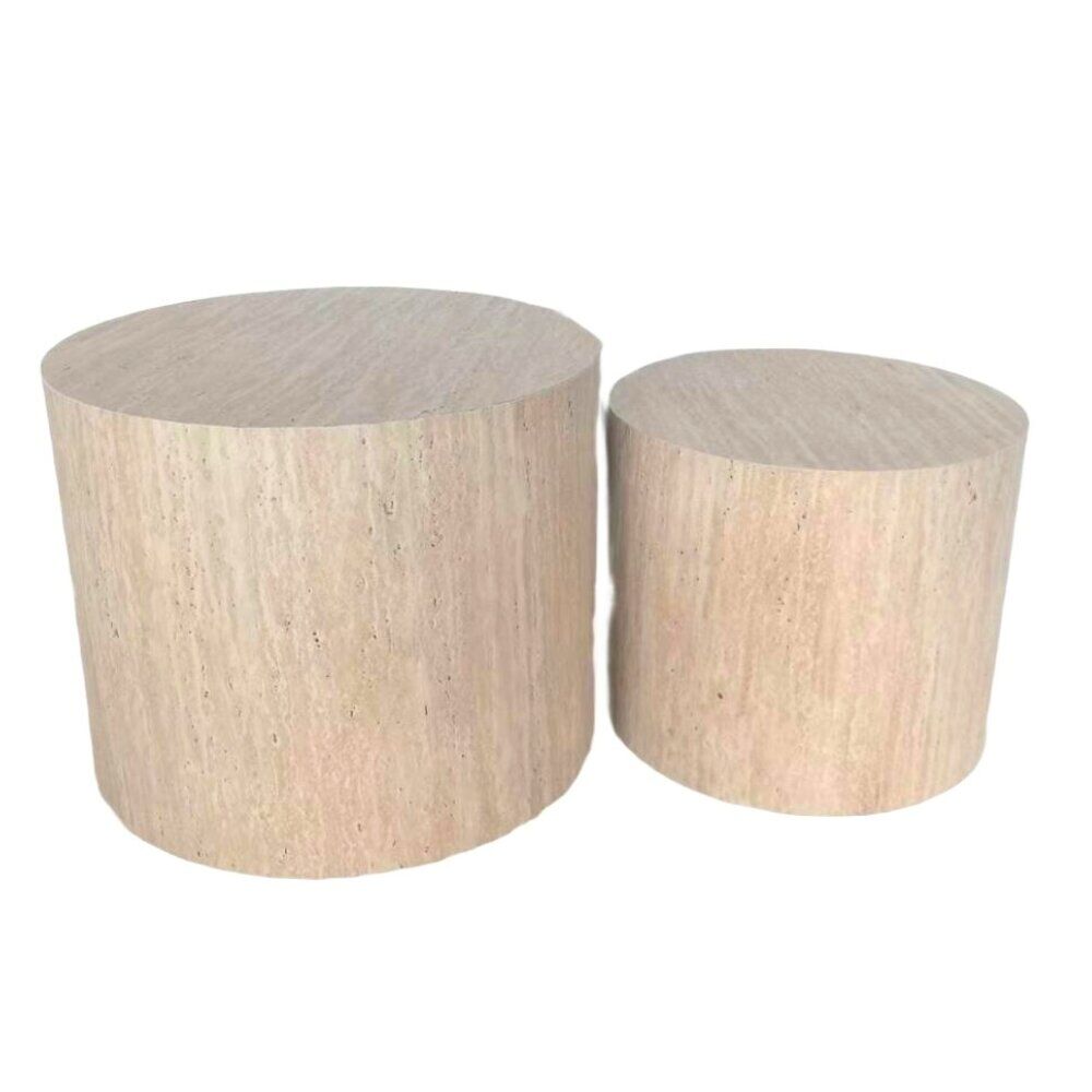 Willow &amp; Silk Set/2 Nested Round Display Pillars 48*38