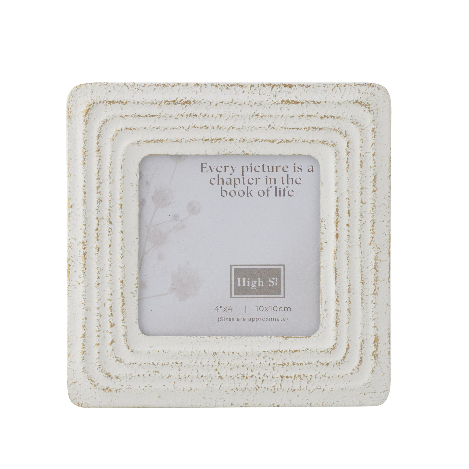 Willow &amp; Silk Willow Distressed 4x4 Photoframe 15.5x1.