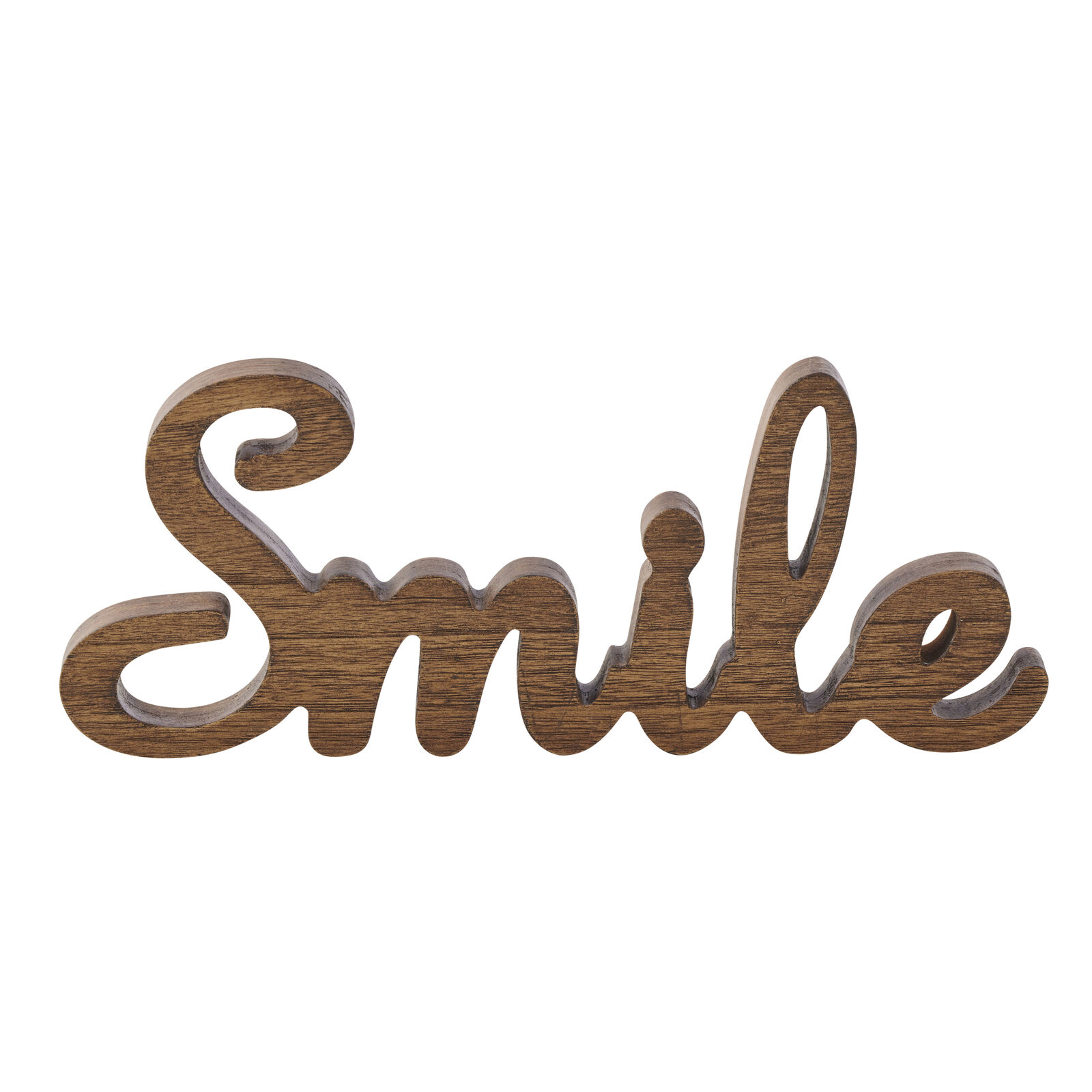 Willow &amp; Silk Wooden Smile Sign 30x2.5x13.5cm