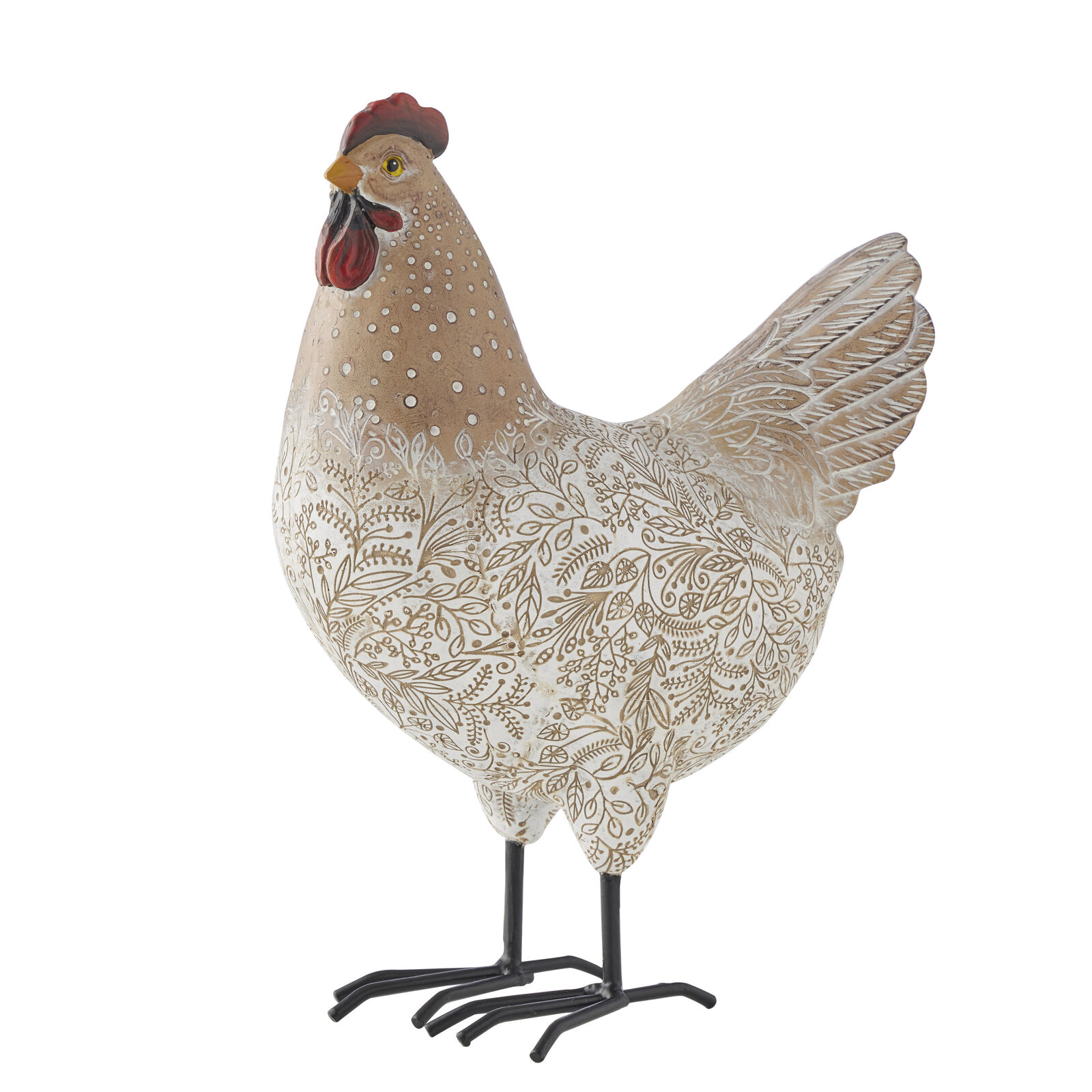 Willow &amp; Silk Country Charm Chook Statue 18x10x25cm
