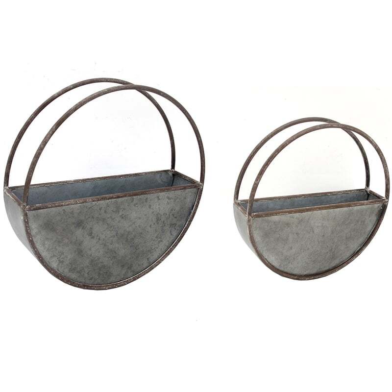 Willow &amp; Silk Nested Floating Basket Wall Planters Set of 2