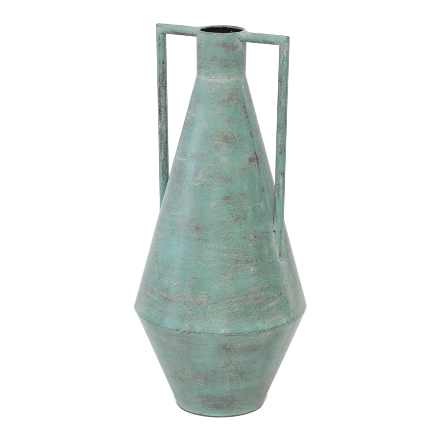 Willow &amp; Silk Tall Aqua Urn Decorative Pot Ornament