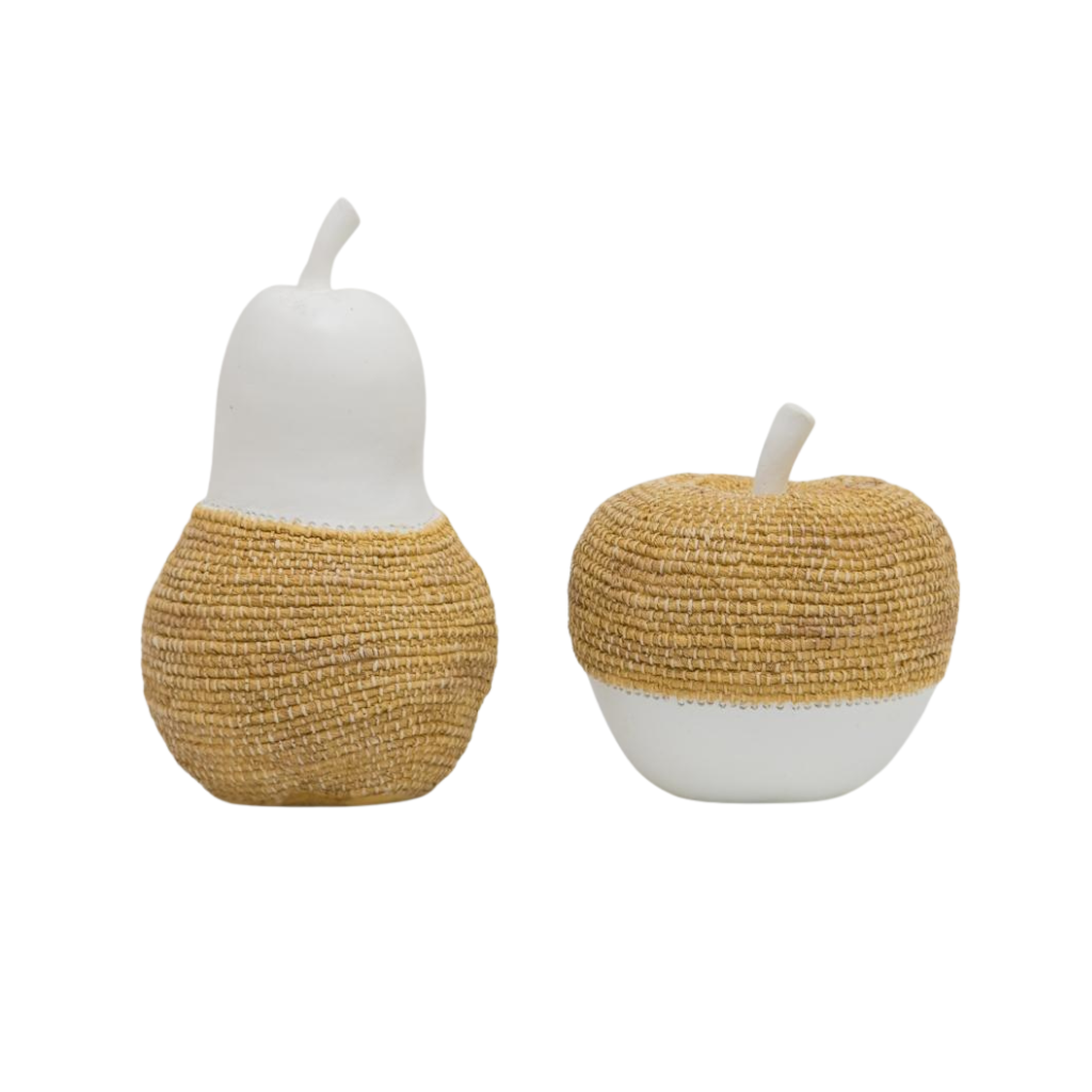 Willow &amp; Silk Apple &amp; Pear 21cm/14cm Fruit Replica Ornament
