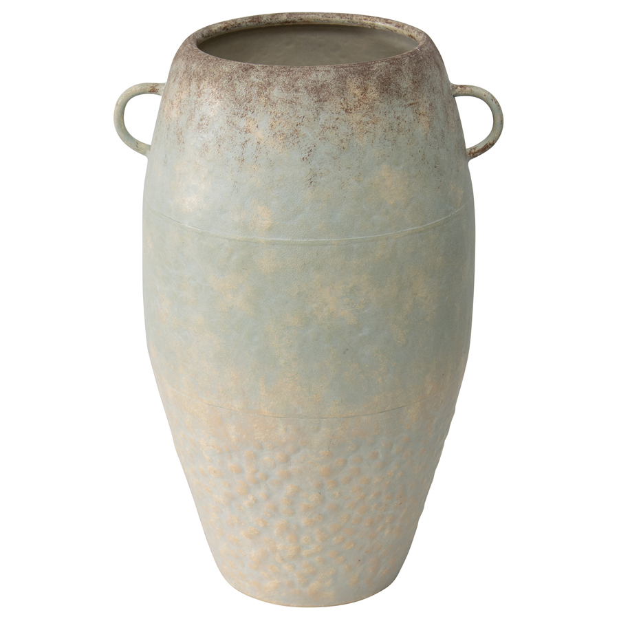 Willow &amp; Silk Coastal Hues 2 Handle Ceramic Vase Pot 47cm