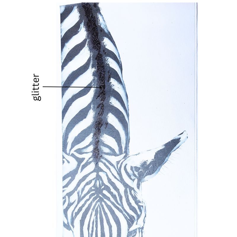 Willow &amp; Silk Classic Zebra with Artificial Fur Framed Canvas Wall Art 
