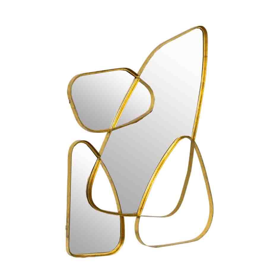 Willow &amp; Silk Lustre 94cm Golden 4-Frame Asymmetric Wall Mirror