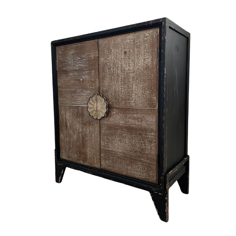Willow &amp; Silk Wooden 89cm Double Door Cabinet/Storage w/ Flower Handles