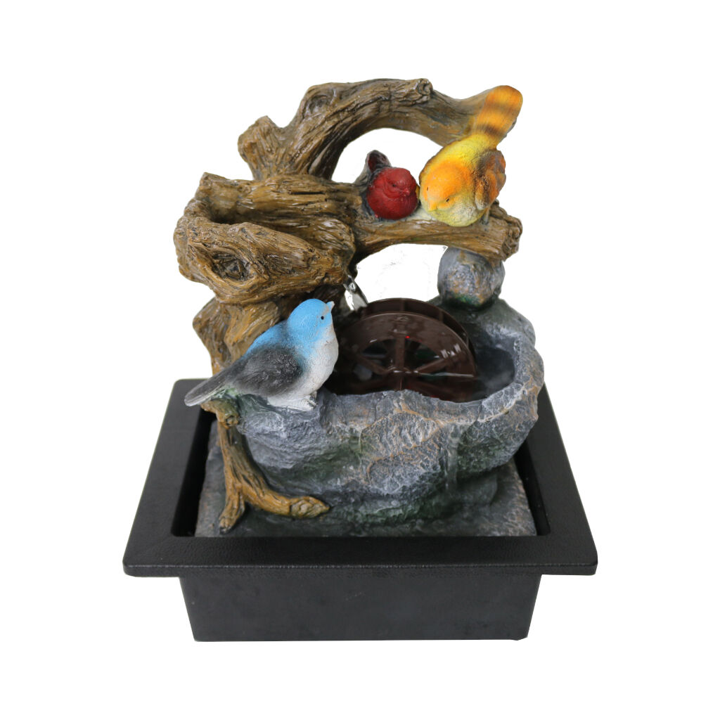 Willow &amp; Silk Wheel Birds  23x18x28cm